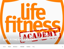 Tablet Screenshot of lifefitness-academy.com